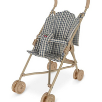 Konges Slojd Doll Stroller, Blue Check