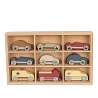 Konges Slojd Wooden Mini Cars, Nine Piece Set