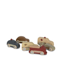 Konges Slojd Wooden Mini Cars, Nine Piece Set