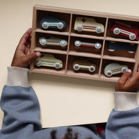 Konges Slojd Wooden Mini Cars, Nine Piece Set