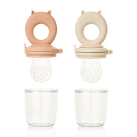 Liewood Miranda Cat Food Feeder 2-Pack, Tuscany rose & Apple blossom