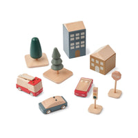 Liewood Village Road Set, Apple Red Multi Mix