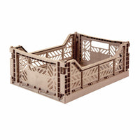 AYKASA Medium Box Storage Crate, Warm Taupe - Hello Little Birdie