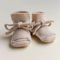 Hvid Booties Oat - Hello Little Birdie