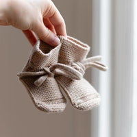 Hvid Booties Sand - Hello Little Birdie