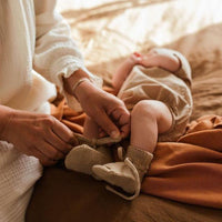 Hvid Booties Sand - Hello Little Birdie