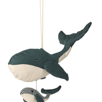 Liewood Levy Whale Mobile, Whale Blue - Hello Little Birdie