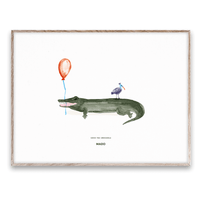 Mado Coco the Crocodile Print, 30cm x 40cm - Hello Little Birdie