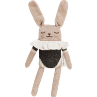 Main Sauvage Bunny Knitted Soft Toy, Black Bodysuit - Hello Little Birdie