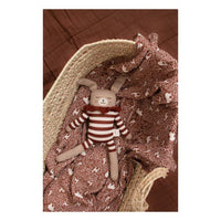Main Sauvage Knitted Big Bunny Soft Toy, Sienna Striped Romper - Hello Little Birdie