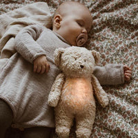 Moonie Organic Humming Bear Light and Sleep Aid, Sand - Hello Little Birdie