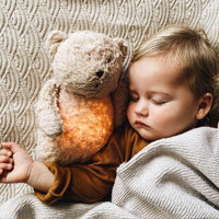 Moonie Organic Humming Bear Light and Sleep Aid, Sand - Hello Little Birdie