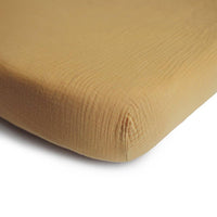 Mushie Cot Sheet Fall Yellow - Hello Little Birdie