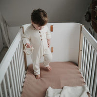 Mushie Cot Sheet Natural - Hello Little Birdie