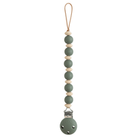 Mushie Dummy Clip Luna, Dried Thyme - Hello Little Birdie