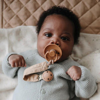 Mushie Fabric Dummy Clip Natural - Hello Little Birdie