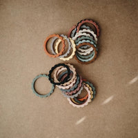 Mushie Flower Teething Bracelet 3-Pack, Dried Thyme/Berry/Natural (PRE-ORDER FEB) - Hello Little Birdie