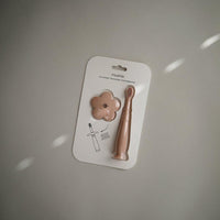 Mushie Flower Training Toothbrush Blush - Hello Little Birdie