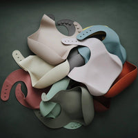 Mushie Silicone Baby Bib, Silver Sage - Hello Little Birdie