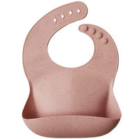 Mushie Silicone Bib, Peach Terrazzo - Hello Little Birdie