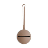 Mushie Silicone Dummy/Pacifier Holder Case, Pale Taupe - Hello Little Birdie