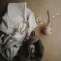 Mushie Silicone Dummy/Pacifier Holder Case, Stone - Hello Little Birdie