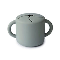 Mushie silicone Snack Cup, Cambridge Blue (PRE-ORDER FEB) - Hello Little Birdie