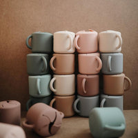 Mushie silicone Snack Cup, Shifting Sand (PRE-ORDER FEB) - Hello Little Birdie