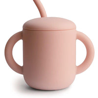 Mushie Silicone Training Cup + Straw Blush - Hello Little Birdie