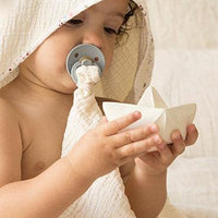 Oli & Carol Origami Boat Bath Toy, Mint - Hello Little Birdie