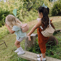 Olli Ella Mini Chari Bag, Straw - Hello Little Birdie