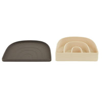 OYOY Rainbow Plate & Bowl Choko/Vanilla - Hello Little Birdie