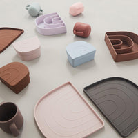 OYOY Rainbow Plate & Bowl Choko/Vanilla - Hello Little Birdie