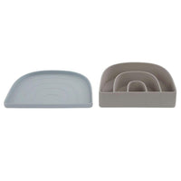 OYOY Rainbow Plate & Bowl Dusty Blue/Clay - Hello Little Birdie