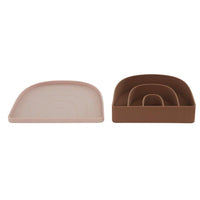 OYOY Rainbow Plate & Bowl Rose/Fudge - Hello Little Birdie
