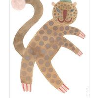 OYOY Standing Leopard Elvis Poster 50 x 70cm (PRE-ORDER MARCH) - Hello Little Birdie