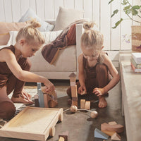 OYOY Mini, Wooden Rainbow Wagon with Blocks - Hello Little Birdie