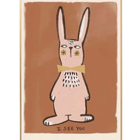 Studio Loco Wall Poster, I See You Rabbit 50 x 70cm - Hello Little Birdie