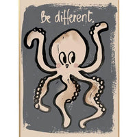 Studio Loco Wall Poster, Octopus Be Different 50 x 70cm - Hello Little Birdie