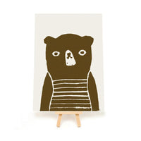 Ted & Tone Bear Print, A5 - Hello Little Birdie