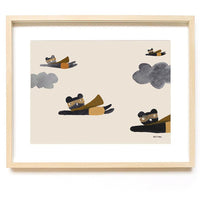 Ted & Tone Superheroes Print A4 - Hello Little Birdie