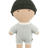 We Are Gommu, Gommu Striped Romper, Cream & Grey - Hello Little Birdie