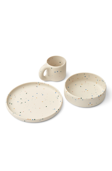 Liewood Andie Junior Tablewear Set, Splash Dots & Seashell