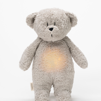 Moonie Organic Humming Bear Light and Sleep Aid, Grey