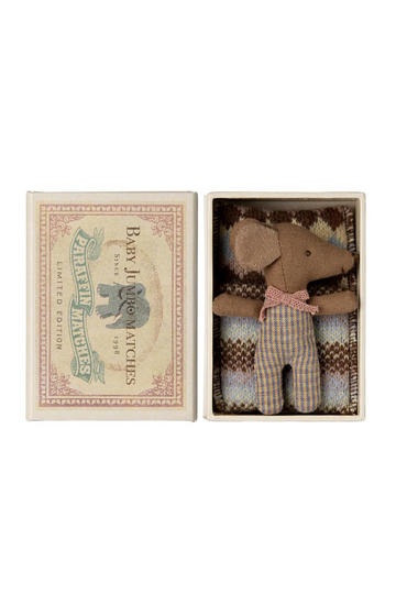 Maileg Mouse Baby Sleepy-Wakey in Box, Rose