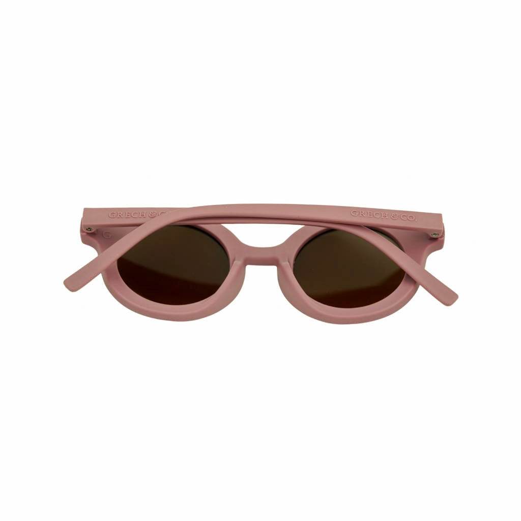 Grech & Co Kids Round Polarised Sunglasses, Mauve Rose