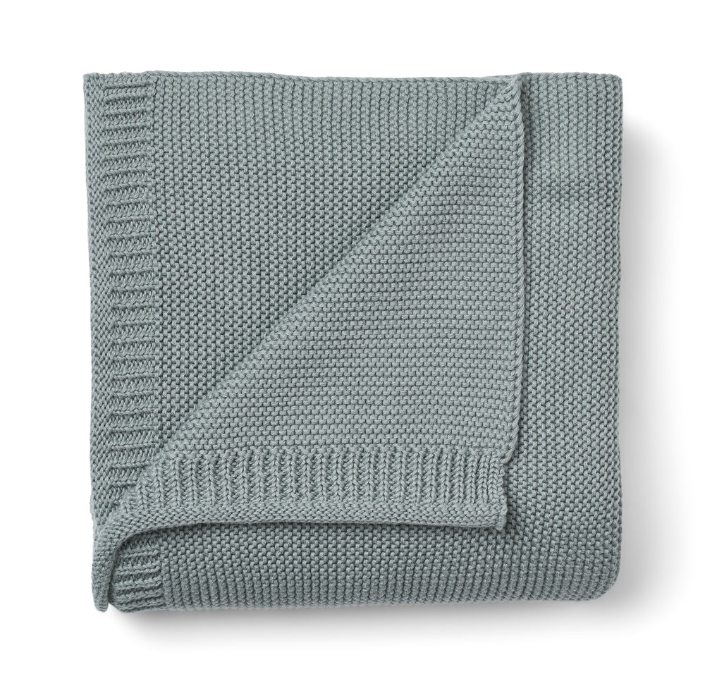 Liewood Kara Baby Knitted Blanket, Blue Fog