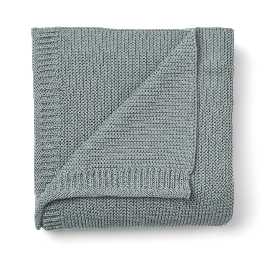 Liewood Kara Baby Knitted Blanket, Blue Fog