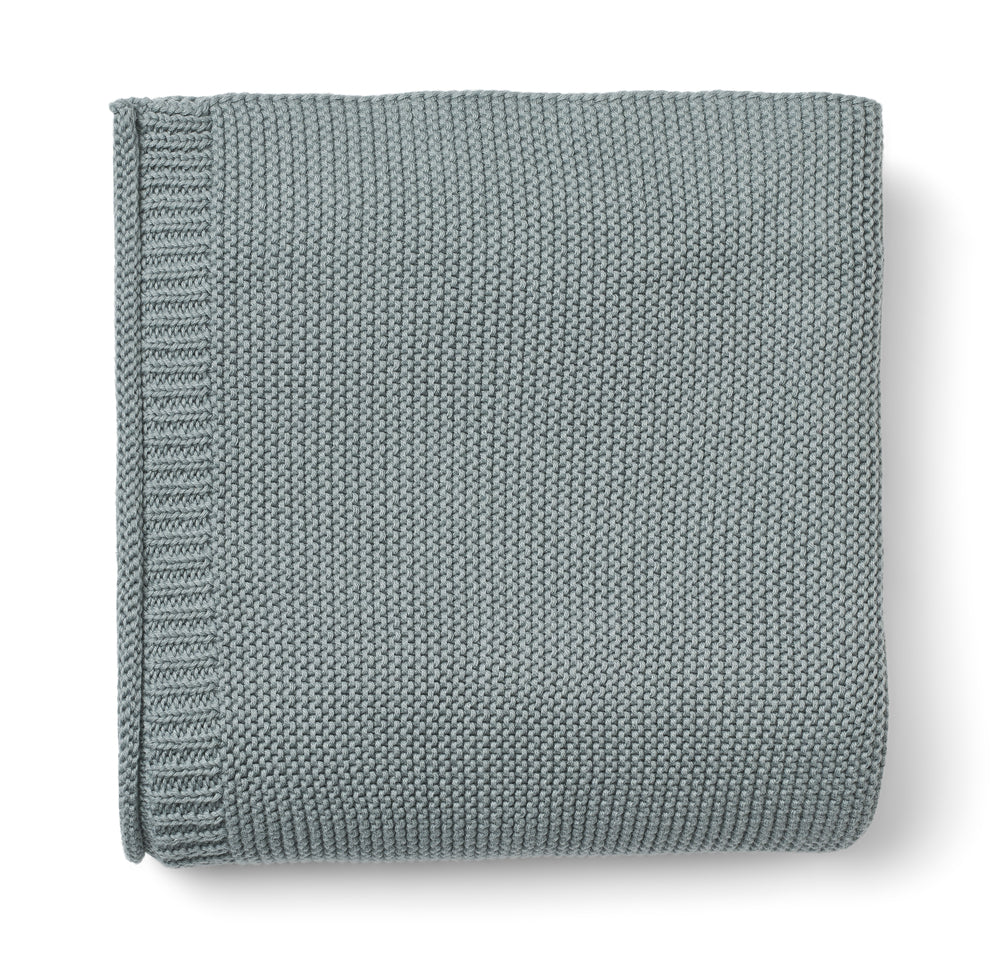 Liewood Kara Baby Knitted Blanket, Blue Fog