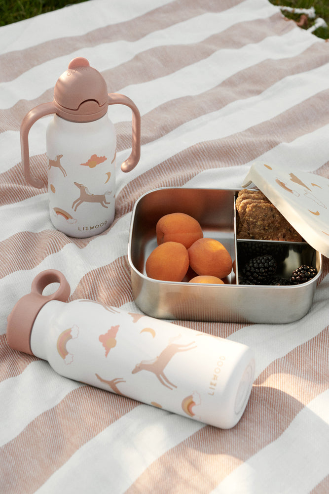 Liewood Kimmie Unicorn Water Bottle, Dream & Ecru
